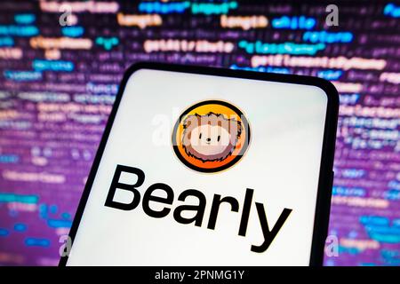 Brazil. 19th Apr, 2023. In this photo illustration, the Bearly logo is displayed on a smartphone screen. Credit: SOPA Images Limited/Alamy Live News Stock Photo