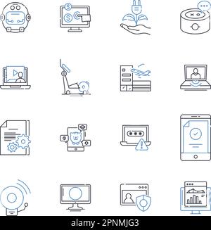 Acoustic engineering line icons collection. Soundproofing, Acoustics ...