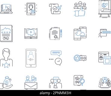 Nerking and Connection line icons collection. Nerking, Connections ...