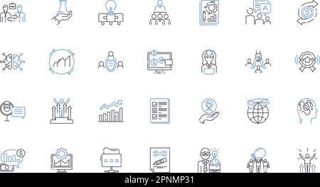 Upgradation line icons collection. Enhancement, Advancement ...