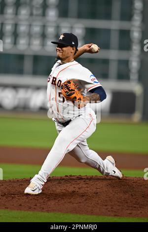 Houston Astros relief pitcher Bryan Abreu (52) during the eighth