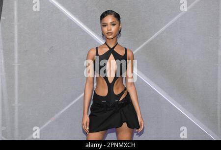 Tyla Seethal attends the H&M Mugler launch at Lexington Armory in New