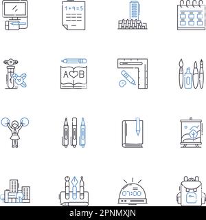 Education line icons collection. Independence, Freedom, Self ...