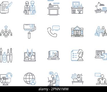 Nerking event line icons collection. Nerking, Connections, Business ...
