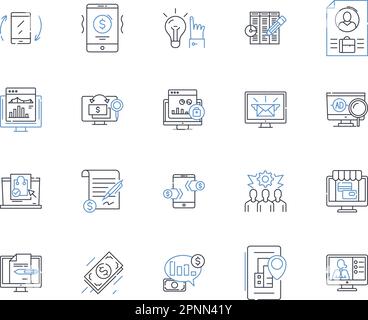 Origination line icons collection. Beginning, Inception, Initiation ...