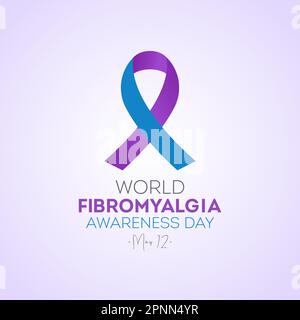 World Fibromyalgia Awareness Day. May 12. Vector illustration on the theme of world fibromyalgia and chronic fatigue syndrome awareness day banner des Stock Vector