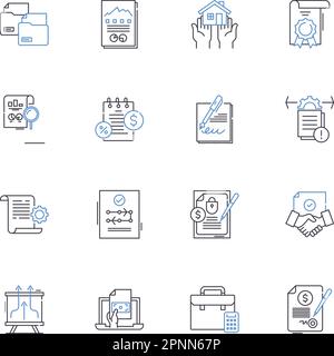Deductible line icons collection. Threshold, Allowance, Cap, Limitation ...
