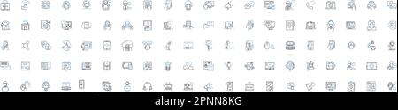 Cellph line icons collection. Smartph, Dialing, Texting, Calling, Wireless, Signal, Apps vector and linear illustration. Camera,Screen,Battery outline Stock Vector