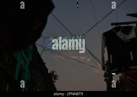 Kolkata, India. 19th Apr, 2023. A market as seen during Ramadan month in Kolkata, India on 19 April 19, 2023 . Photo by Debarchan Chatterjee/ABACAPRESS.COM Credit: Abaca Press/Alamy Live News Stock Photo