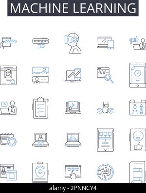 Trailblazing creation line icons collection. Innovate, Pier, Invent ...
