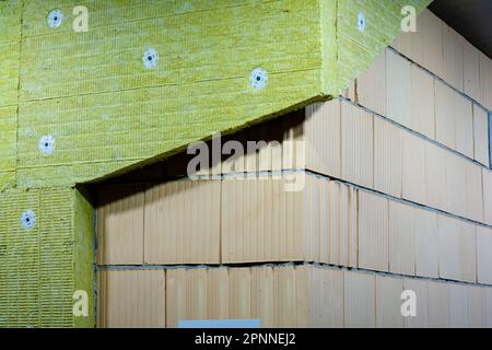 Inter-wall thermal insulation of houses Stock Photo - Alamy