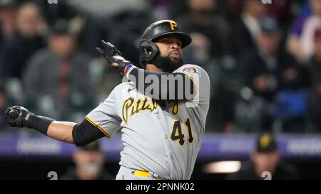 Carlos Santana of the Pittsburgh Pirates poses for a portrait