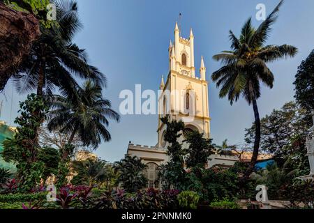 St. Thomas Cathedral, landmark at Horniman Circle in the Fort district, Mumbai, Maharashtra, India Stock Photo