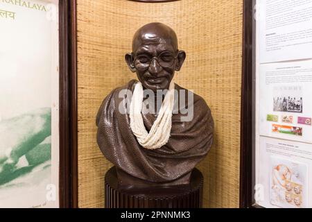 Gandhi Museum, Bust of Mahatma Gandhi, Landmark in Mumbai, Maharashtra, India Stock Photo