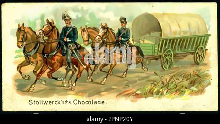 The German Army in 1898 - Vintage German Tradecard Stock Photo - Alamy