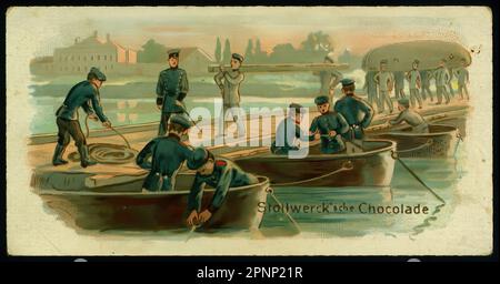 The German Army in 1898 - Vintage German Tradecard Stock Photo - Alamy
