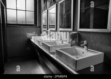 Mirrors in the Loo Stock Photo