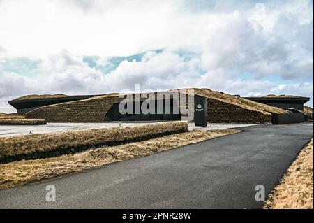 Geothermal spa Sky Lagoon in the southwest of Iceland. Stock Photo