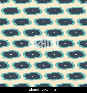 Abstract seamless pattern from the 60s and 70s. Stock Photo