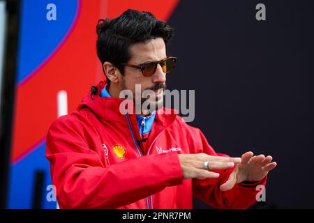 Berlin, Allemagne. 20th Apr, 2023. DI GRASSI Lucas (bra), Mahindra Racing, Spark-Mahindra, Mahindra M9-Electro, portrait during the 2023 Berlin ePrix, 6th meeting of the 2022-23 ABB FIA Formula E World Championship, on the Tempelhof Airport Street Circuit from April 21 to 23, 2023 in Berlin, Germany - Photo Florent Gooden/DPPI Credit: DPPI Media/Alamy Live News Stock Photo