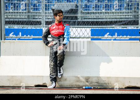Berlin, Allemagne. 20th Apr, 2023. DARUVALA Johan (ind), reserve driver of Mahindra Racing, Spark-Mahindra, Mahindra M9-Electro, portrait during the 2023 Berlin ePrix, 6th meeting of the 2022-23 ABB FIA Formula E World Championship, on the Tempelhof Airport Street Circuit from April 21 to 23, 2023 in Berlin, Germany - Photo Florent Gooden/DPPI Credit: DPPI Media/Alamy Live News Stock Photo