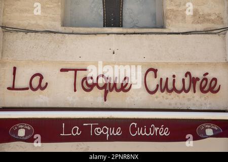 Bordeaux ,  Aquitaine France - 04 17 2023 : la toque cuivree logo brand and text sign facade shop Caneles french pastry Company made traditional Canel Stock Photo