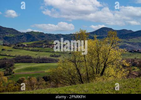 mountain landscape with clouds Stock Photo
