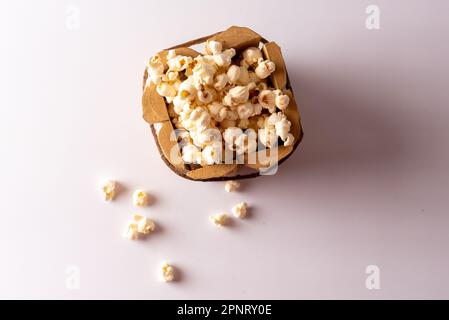 typical foods of festa junina brazilian isolated on white background. Pop Corn Stock Photo
