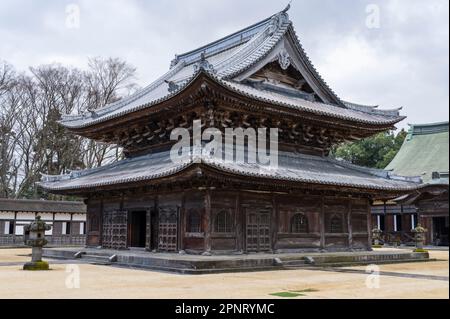 Butsuden Hall at Zuiryuji, a Zen Buddhist temple in Takaoka, Japan. Stock Photo