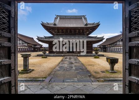 Butsuden Hall at Zuiryuji, a Zen Buddhist temple in Takaoka, Japan. Stock Photo