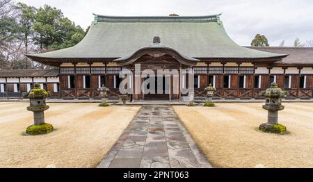 Hatto Hall at Zuiryuji, a Zen Buddhist temple in Takaoka, Japan. Stock Photo