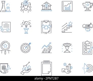 Capitalism line icons collection. Profit, Competition, Innovation ...