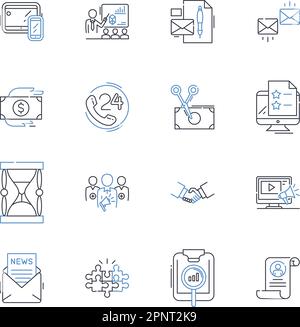 Limited company line icons collection. Incorporation, Shareholders, Directors, Business, Legal, Formation, Liability vector and linear illustration Stock Vector