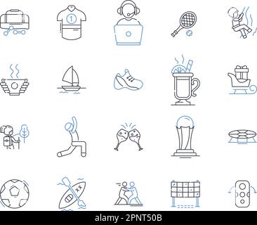 Composure line icons collection. Calmness, Poise, Serenity, Equanimity ...