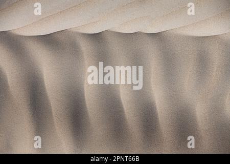 Abstract pattern in the sand on the beach. Stock Photo