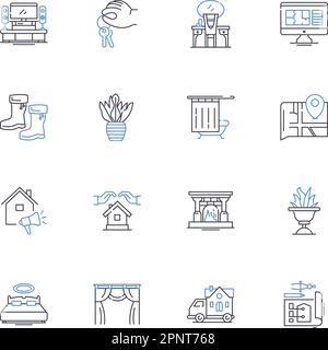 Reinvention renovation line icons collection. Overhaul, Transformation ...