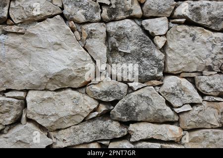 a wall made of stones – a surface texture Stock Photo