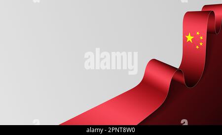 China ribbon flag background. Element of impact for the use you want to make of it. Stock Vector