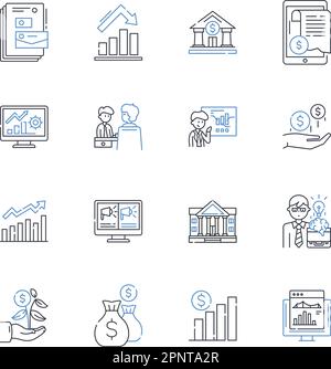 Exportation line icons collection. Customs, Documentation, Tariffs ...