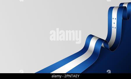 Honduras ribbon flag background. Element of impact for the use you want