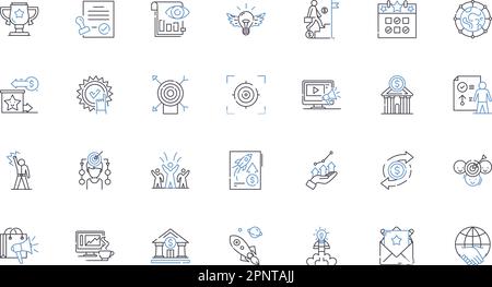 Organizational agility line icons collection. Adaptivity, Flexibility ...