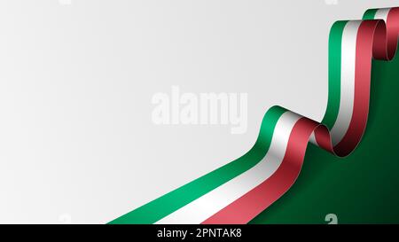 Italy ribbon flag background. Element of impact for the use you want to make of it. Stock Vector