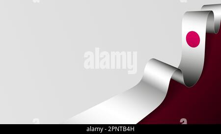 Japan ribbon flag background. Element of impact for the use you want to make of it. Stock Vector