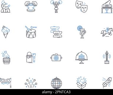 Mobile marketing line icons collection. SMS, Apps, Geofencing, QR Codes, In-App Advertising, Push Notifications, Mobile Devices vector and linear Stock Vector