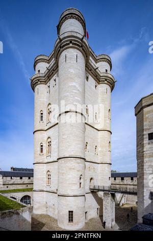 The Keep (donjon), Château de Vincennes , Paris, France Stock Photo