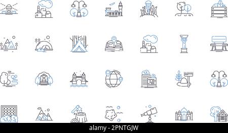 Art and culture line icons collection. Expression, Creativity, Heritage, Diversity, Tradition, Modernism, Aesthetics vector and linear illustration Stock Vector