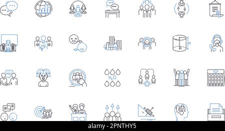 Training and coaching line icons collection. Motivation, Development, Learning, Growth, Improvement, Empowerment, Skill vector and linear illustration Stock Vector