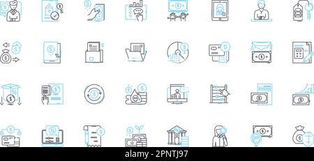 Risk assessment linear icons set. Probability, Consequence, Hazard, Vulnerability, Exposure, Mitigation, Resilience line vector and concept signs Stock Vector