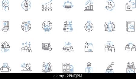 Operations branch line icons collection. Efficiency, Procedures ...