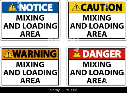 Danger Fire Will Cause Toxic Fumes Sign On White Background Stock Vector